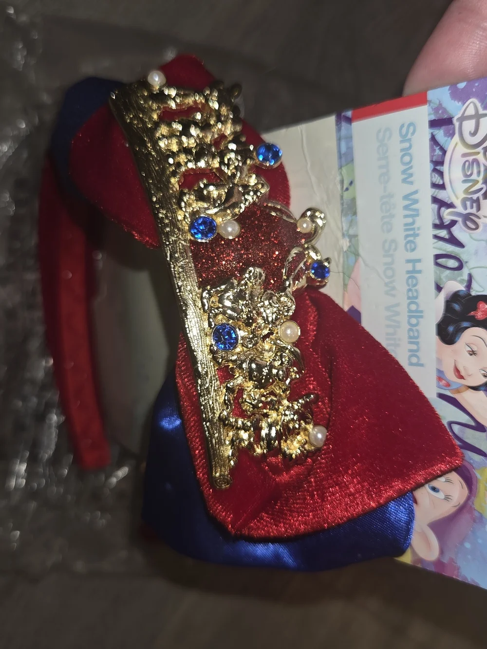 Disney Snow White Red & Blue Bow Headband